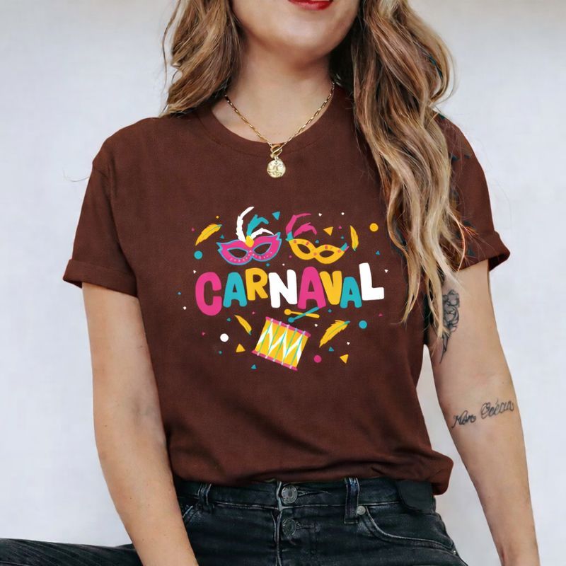 Blusa Feminina T-Shirt Carnaval Bloquinho Amigas Folia Festa Curtição Estilosa Blogueirinha