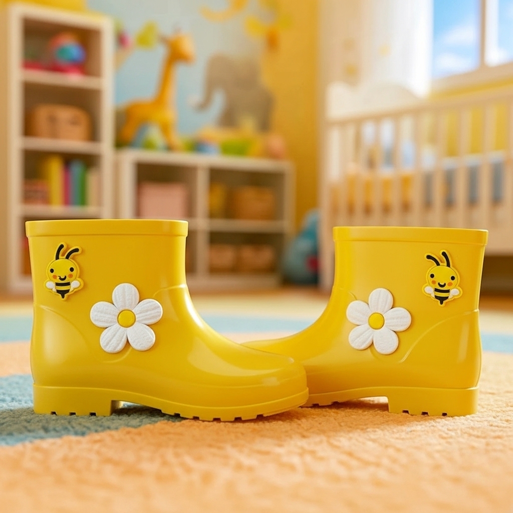 Galocha Infantil Menina Bota Feminina Cano Curto Colorida Confortável e Resistente