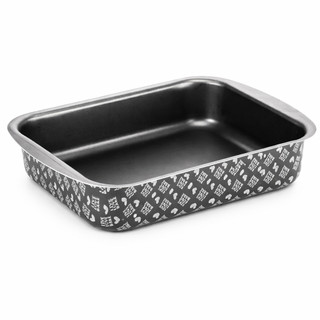 Assadeira Forma Retangular Antiaderente Grande 33cm Decorada Vai no Forno a Gás/ Elétrico Resistente