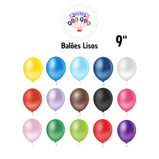 Balão Pic Pic 9" 50 Unidades Redondo Granfesta Liso Bexiga Bola Coloridos Festa Aniversário Látex em Oferta na Shopee