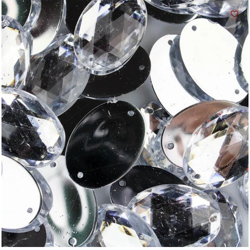 CHATON ( COSTURA ) OVAL ( 10 X 14 ) CRISTAL em Oferta na Shopee