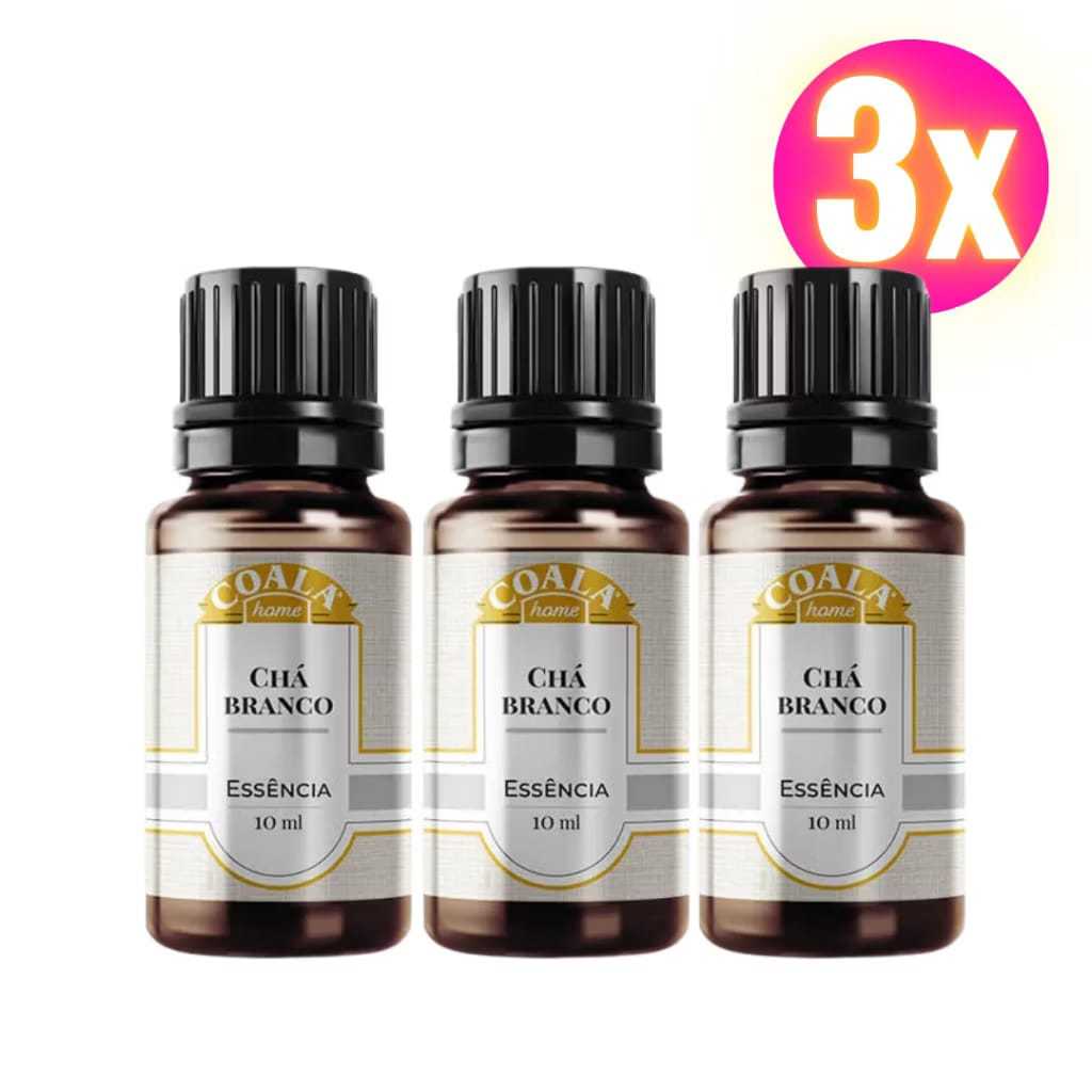 Kit 3 Coala Essência Aromatizante Concentrado Chá Branco 10ml em Oferta na Shopee