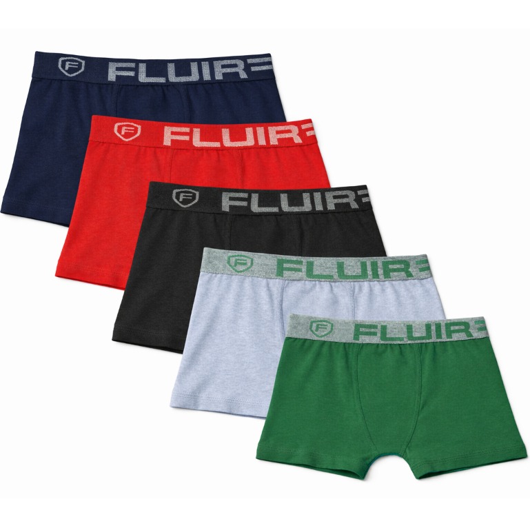 Kit 5 ou 3 Cuecas Boxer Infantil Algodão Cotton Conforto Diário