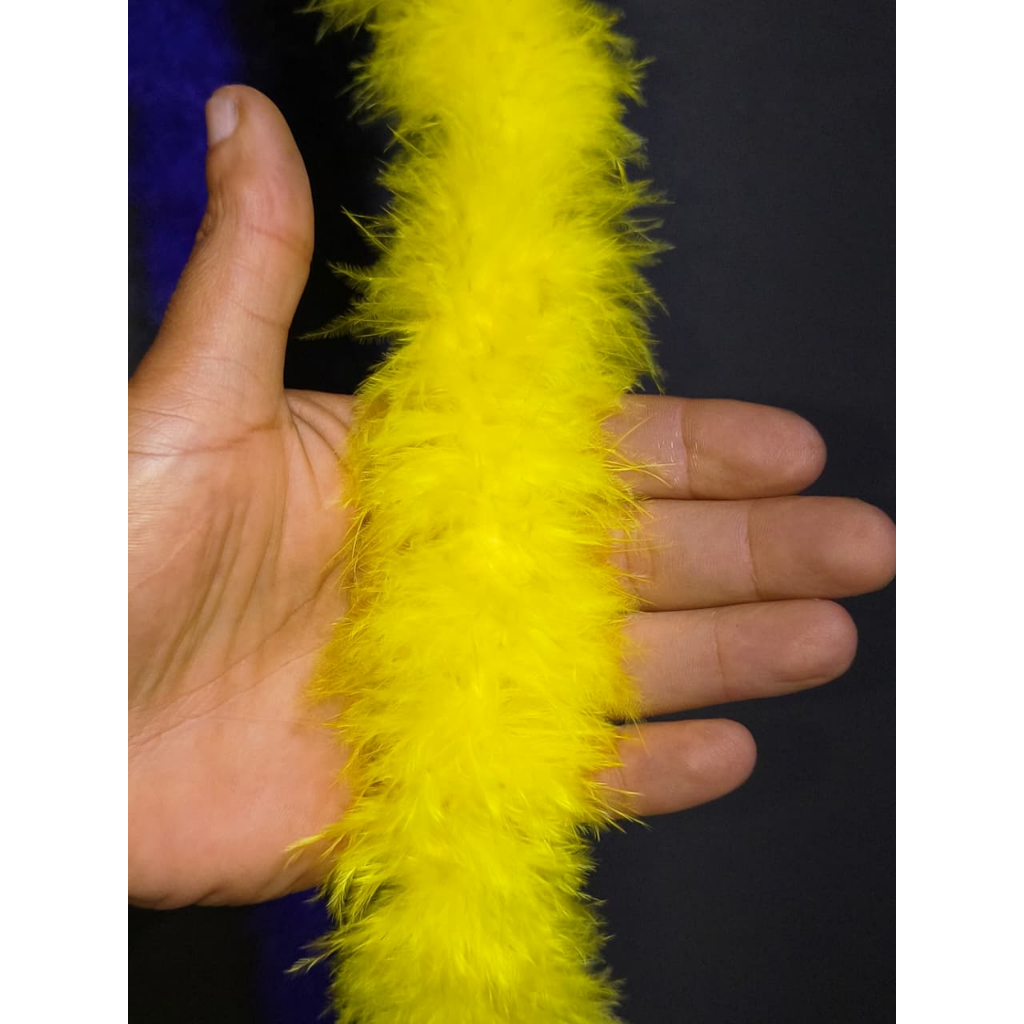 Pluma Marabu preto, azul turquesa, azul, amarelo, Carnaval, Fantasia, Artesanato e Decoração