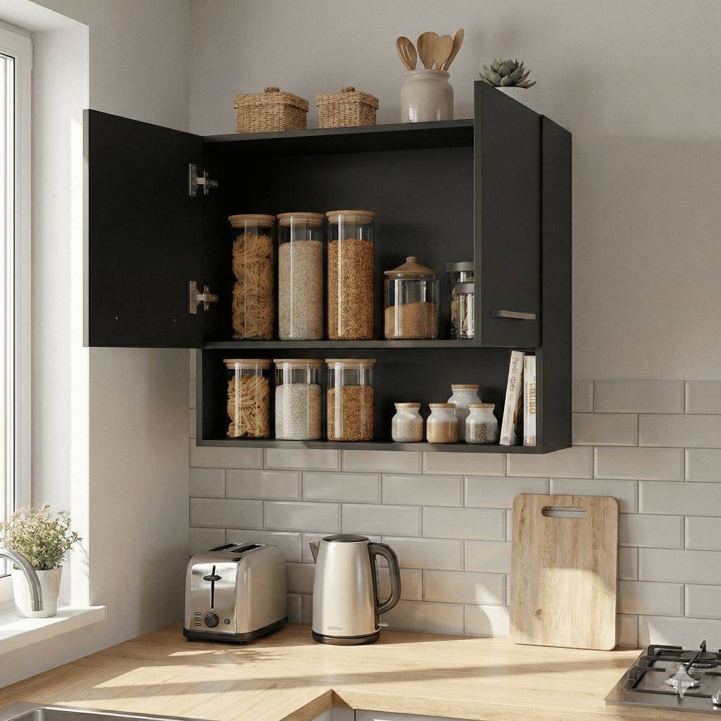 Armário Suspenso Moderno 2 Portas para Cozinha e Lavanderia Organizador em Oferta na Shopee