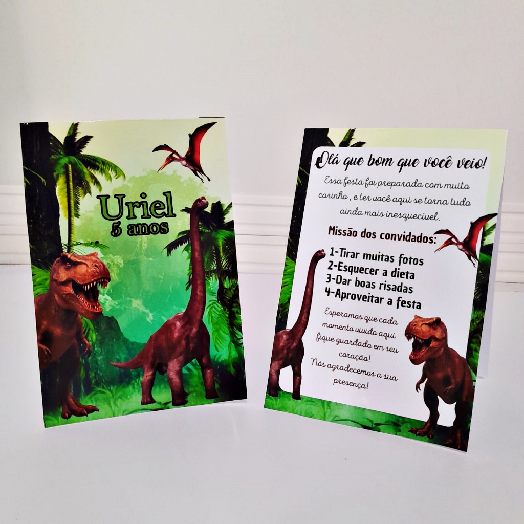 10 a 40 plaquinha de mesa DINOSSAURO JURASSIC personalizados centro de mesa lembrancinha para festa