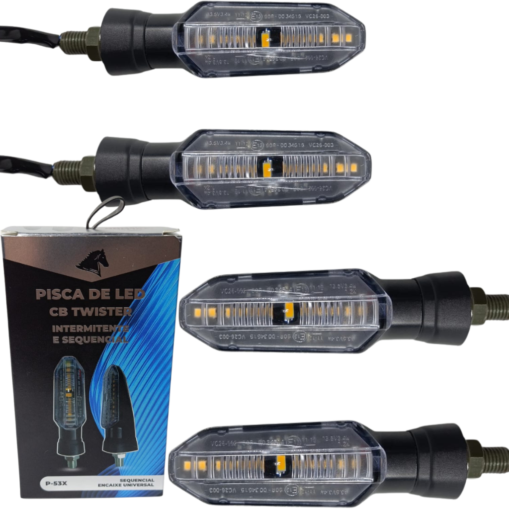 Kit 4 Pisca Led Twister Intermitente e Sequencial Xre 190 Xre 300 Bros 150 160 Tornado Fan 125 150