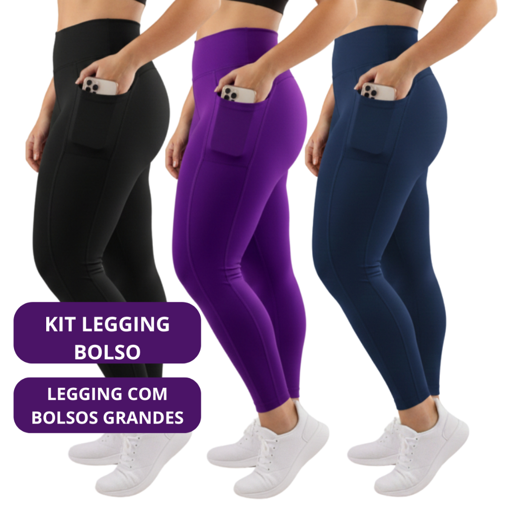 🔥 _MELHORE SEU TREINO COM ESTILO E PRATICIDADE! 🏃‍♀️💪_

_Kit 3 Calças Legging Feminina com Bolso Lateral_

💚 _R$ 110,89_
💥 _30% OFF_

✅ Bolsos laterais para guardar objetos com segurança
✅ Conforto e elasticidade para melhor desempenho
✅ Ideal para ativid