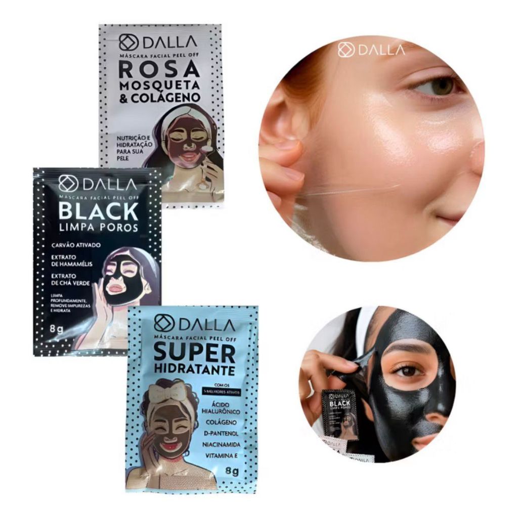 KIT 03 MÁSCARAS FACIAIS SORTIDAS DALLA