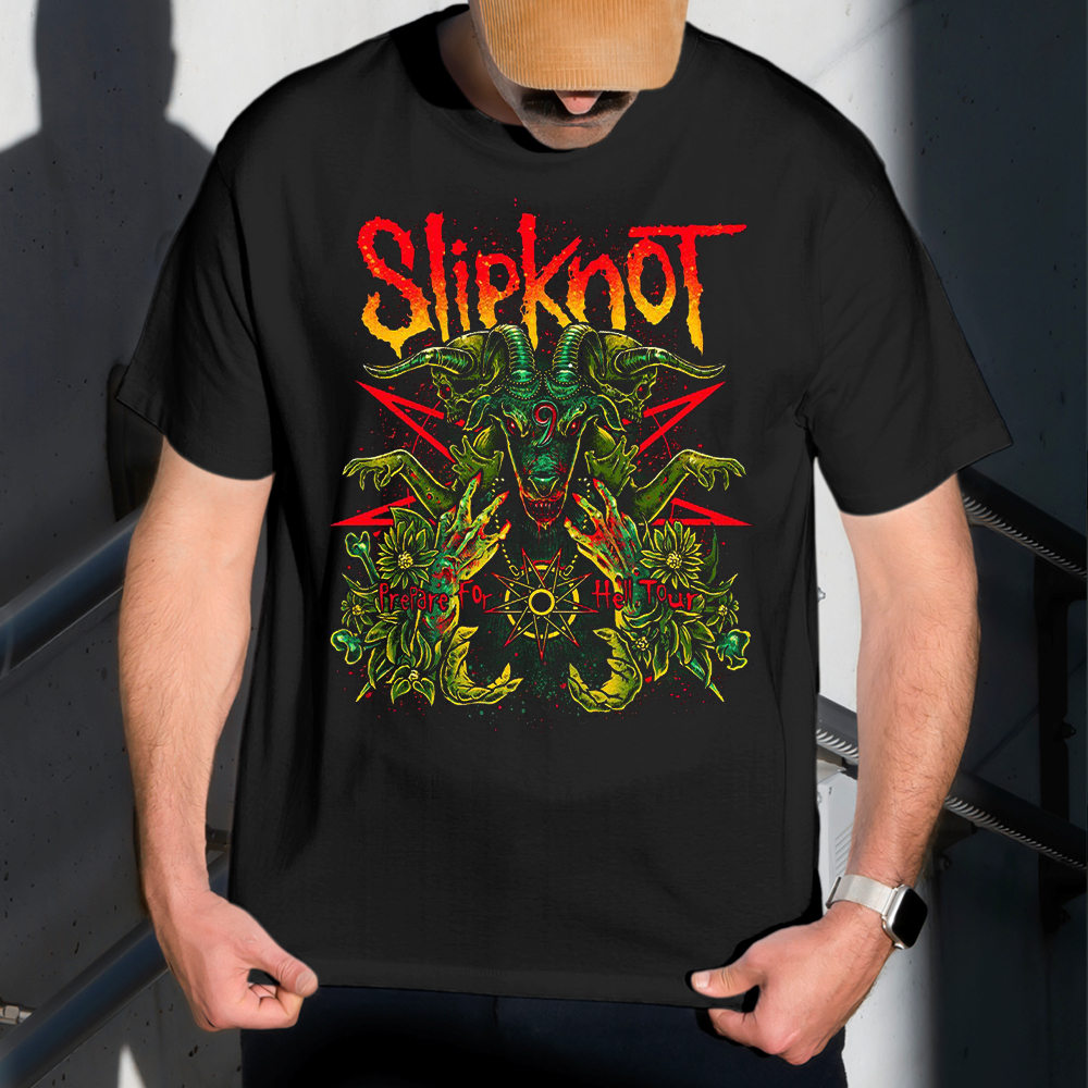 Camiseta Masculina Estampa Slipknot Cervo 100% Algodão Estilo Conforto Diário Do Tamanho P ao GG