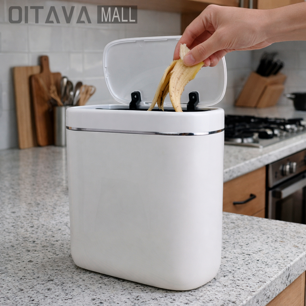 Lixeira Inteligente Com Sensor Automático 9 Litros Branco em Oferta na Shopee