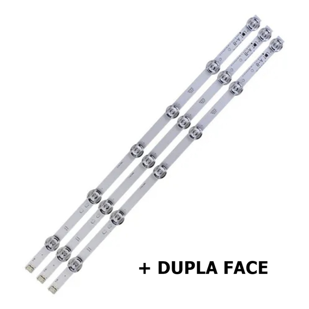 Kit 3 Barras Compatível Com 32lb550b 32lb5600 32lb570b Televisão 32 Polegadas Dupla Face