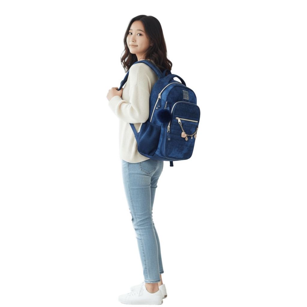 Mochila de Costas Rebecca Bonbon Jeans Paris Pompom Bulldog Feminina Presente Original