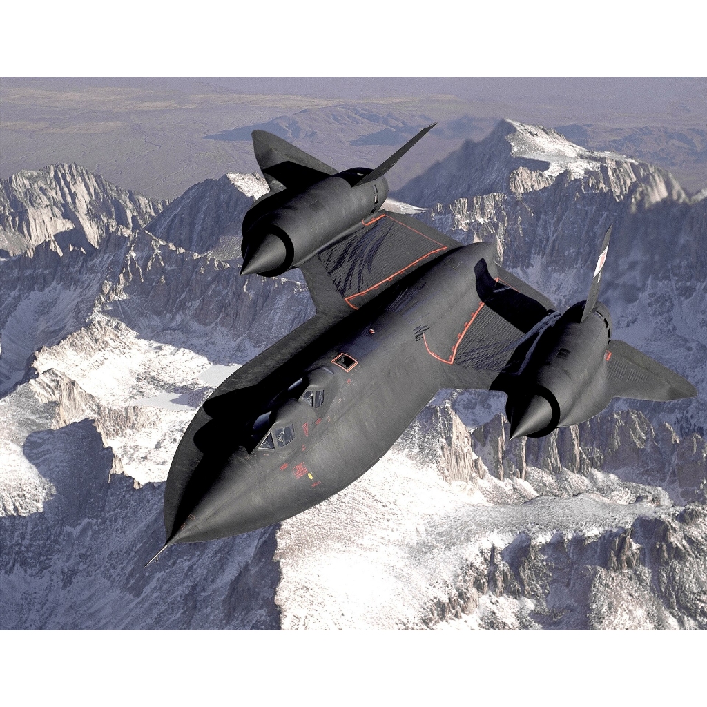 Aeromodelo SR-71 Blackbird - Ícone Da Guerra Fria Com Suporte