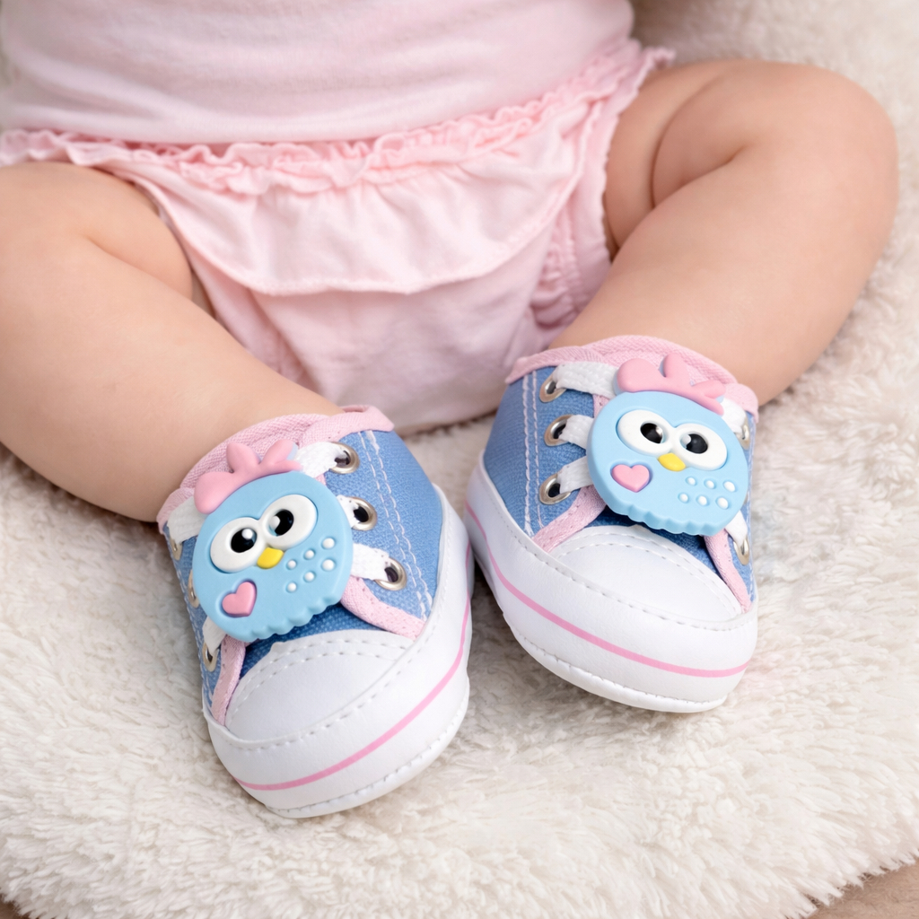 Tênis Bebê Sapatinho Recém Nascido Confortável Reborn Menina Menino Mesversário Baby Promoção