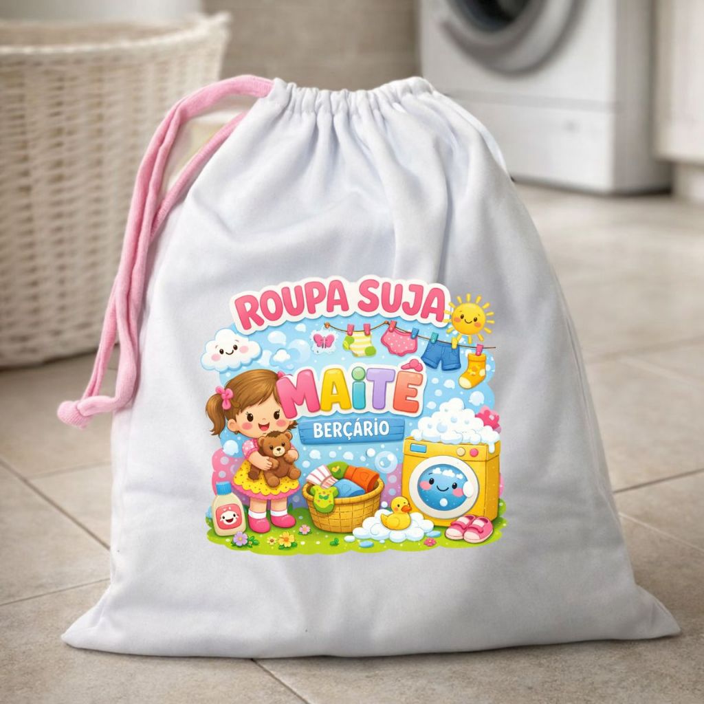 Sacola De Roupa Suja Para Creche Personalizada Nome e Serie- LEIA A DESCRIÇÃO em Oferta na Shopee