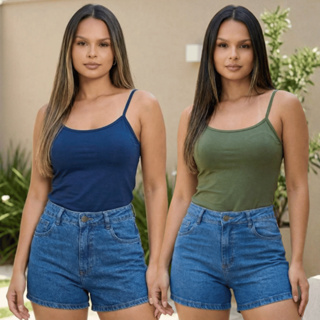 Blusa Regata Feminina Alça Fina em Viscolycra Básica e Confortável Blusinha em Oferta na Shopee