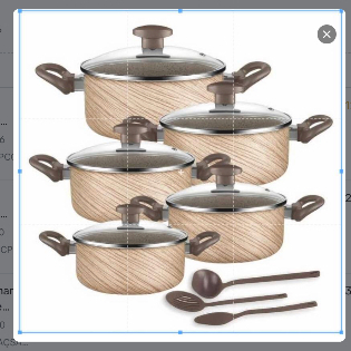 Jogo 05 Caçarolas Sahara antiaderente tampa de Vidro +3 Utensílios em Oferta na Shopee