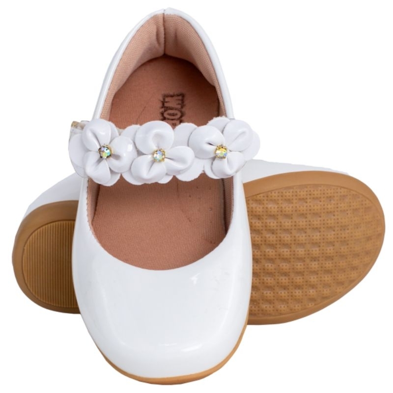 SAPATILHA infantil menina feminina sapatinho festa batizado daminha aniversario boneca 16 ao 27- FLOR PEQUENA TIRA