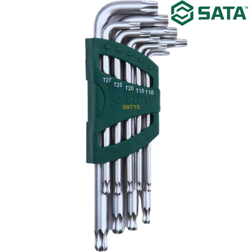 Jogo de Chaves Hexagonais Torx Longas SATA – 9 Peças – ST09715