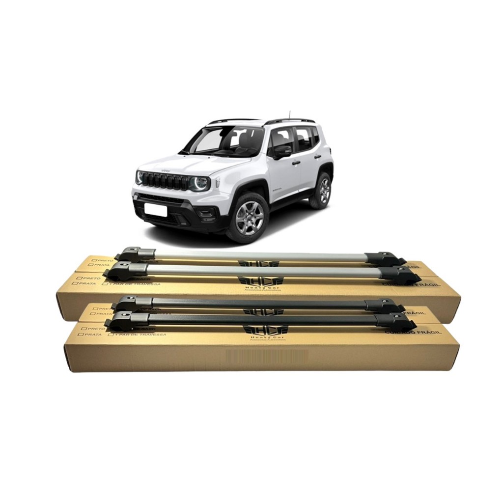 Bagageiro Jeep Renegade 2015 A 2023 Rack Slim Barra Alumínio