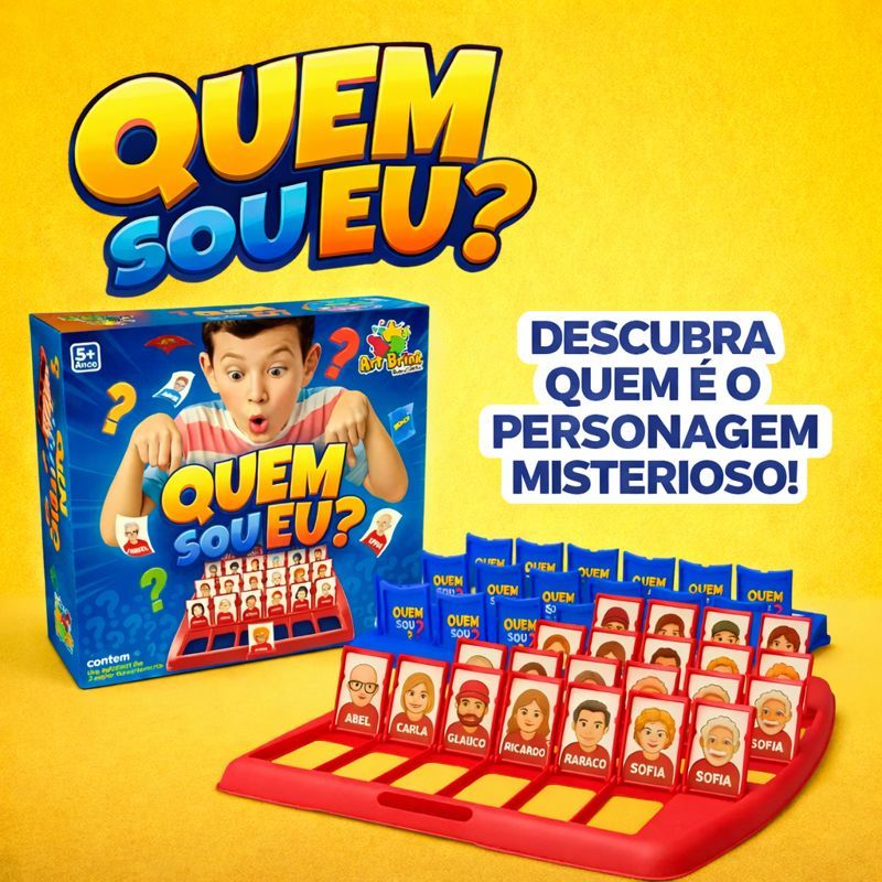 Jogo Quem Sou Eu Educativo Para Crianças Brinquedo Divertido Jogos de Tabuleiros Diversão Em Família em Oferta na Shopee