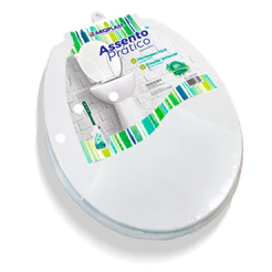 Assento Para Vaso Sanitário PVC Plus Várias Cores Confortável Oval Universal Design Ergonômico