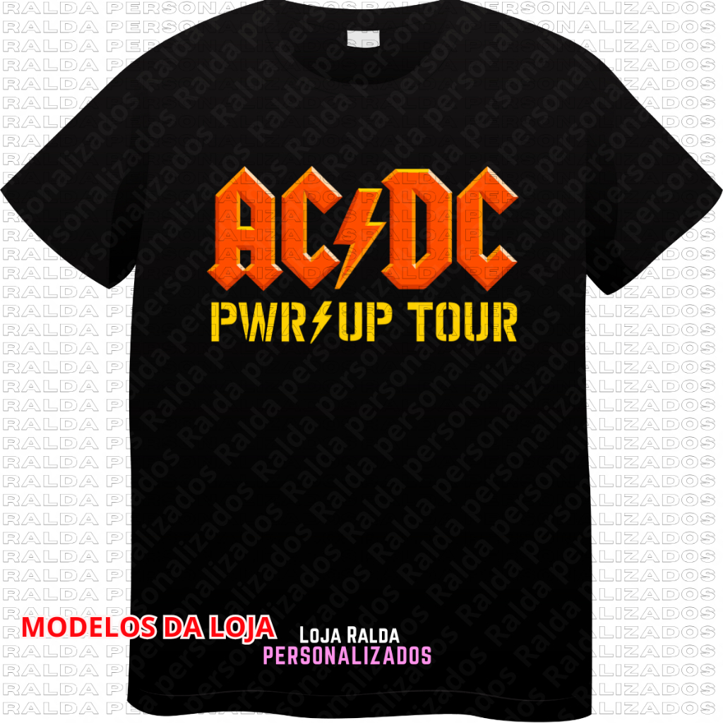 Camiseta AC DC  Rock 100% Algodão AC/DC Personalizado