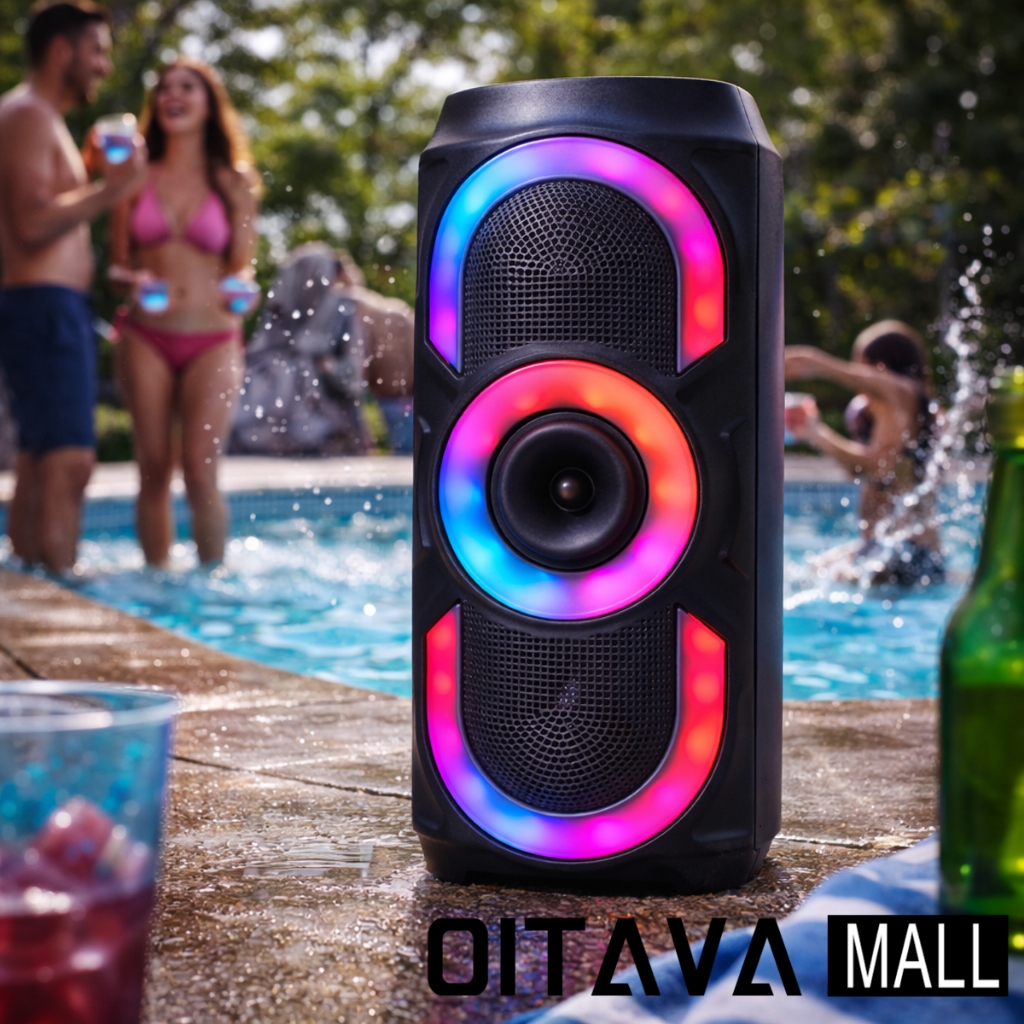 Caixa de Som Bluetooth Xtrad CS-30 50W RGB Recarregável USB Som Potente