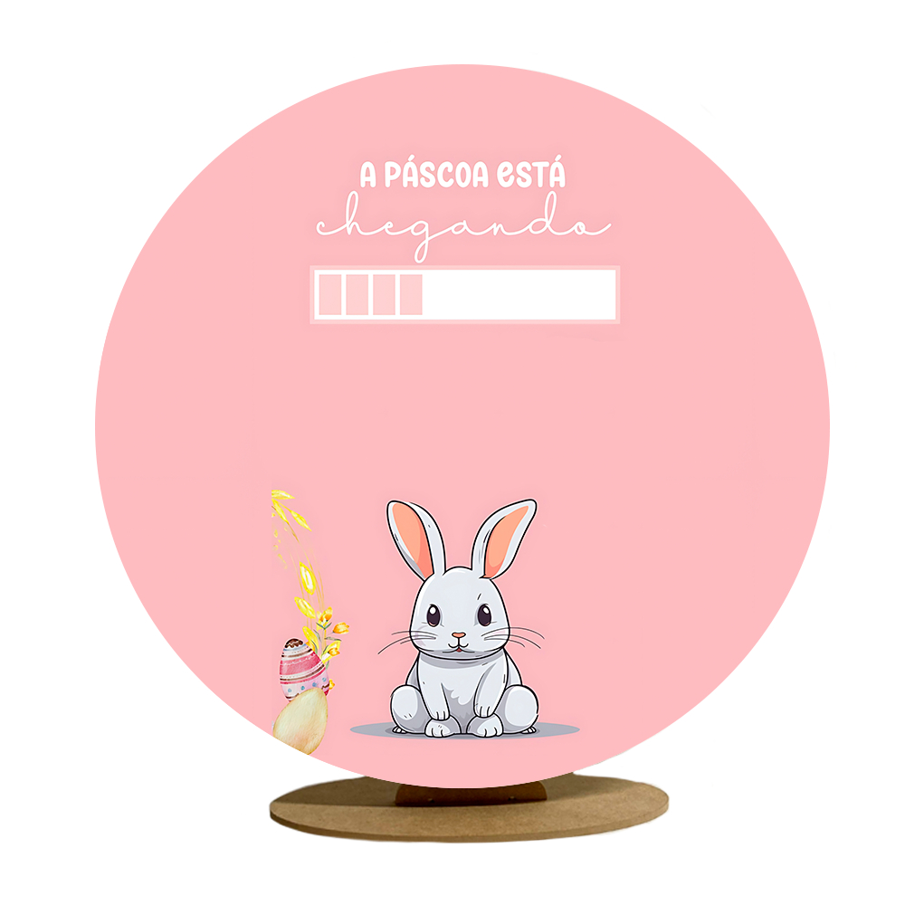 Capa Mini Painelzinho Decorativo A Páscoa Está Chegando Decoração Coelhinho Veste Fácil Lançamento