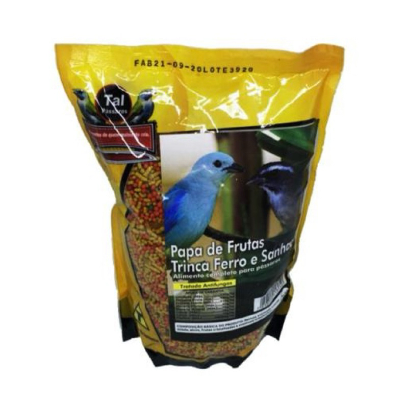 Papa de frutas trinca ferro e sanhaço - Tal Pássaros 500g