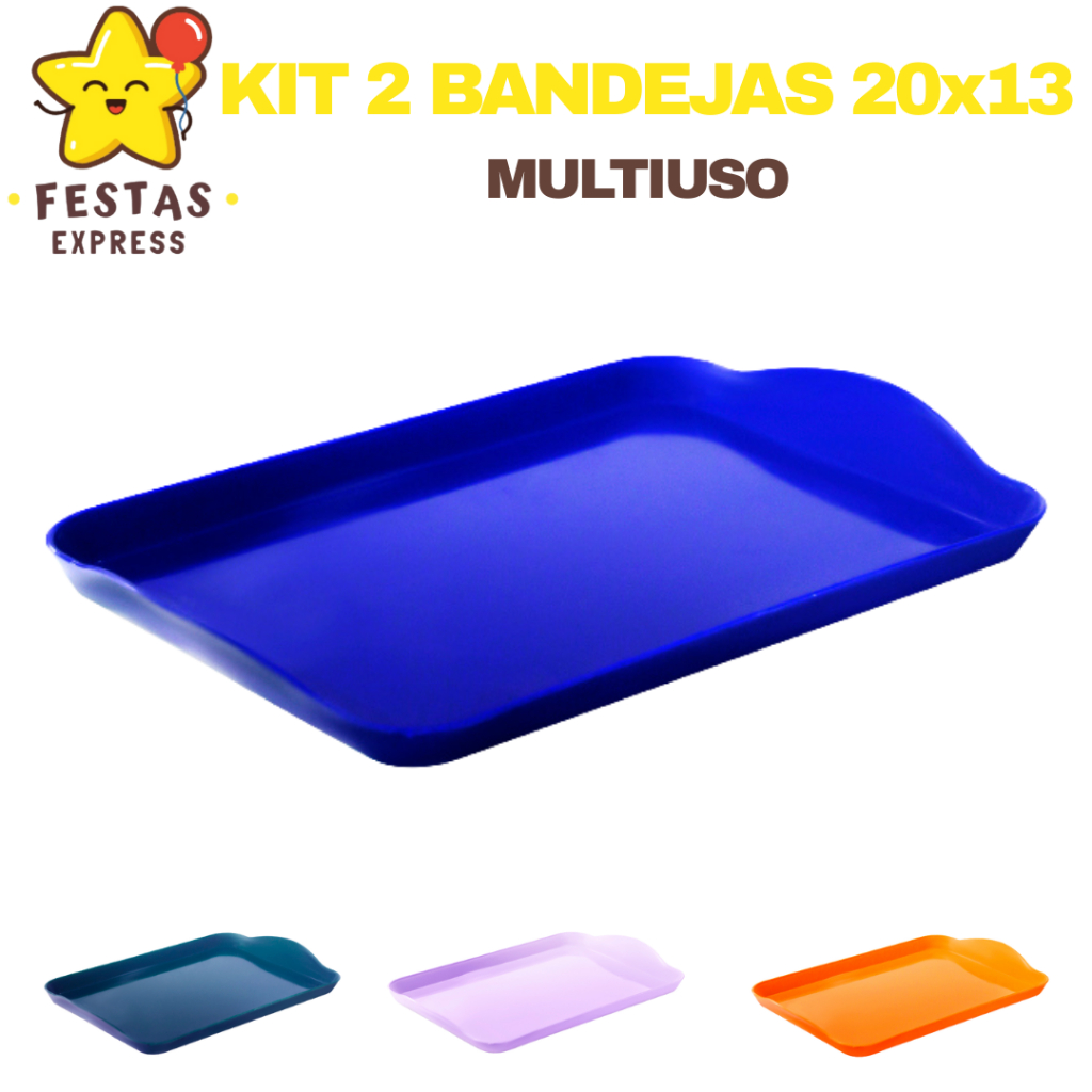 Kit 2 Bandejas 20x13 (+28 Cores) em Oferta na Shopee