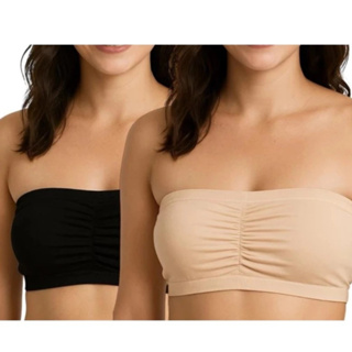 Kit 2 Sutiã Top Faixa Tomara Que Caia Bustiê Bojo Conforto Dia a Dia em Oferta na Shopee