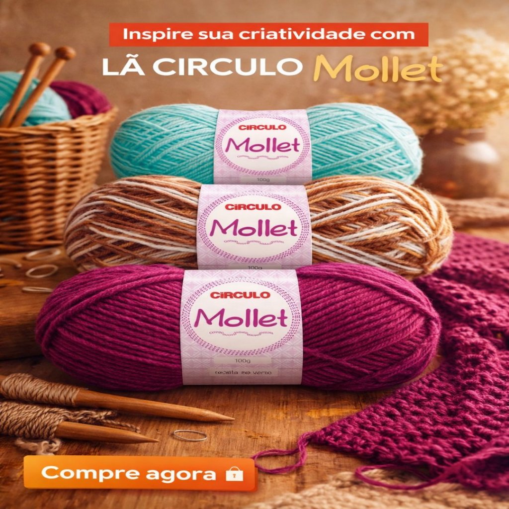Lã Mollet Círculo 100g – Fio Macio para Tricô Crochê Artesanato Amigurumi em Oferta na Shopee