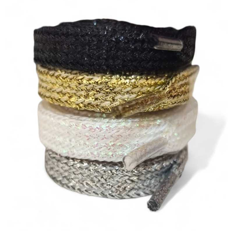 Cardarço com Gliter Brilhante Largo(1cm) Tam:80cm 100cm 120cm ENVIO RÁPIDO