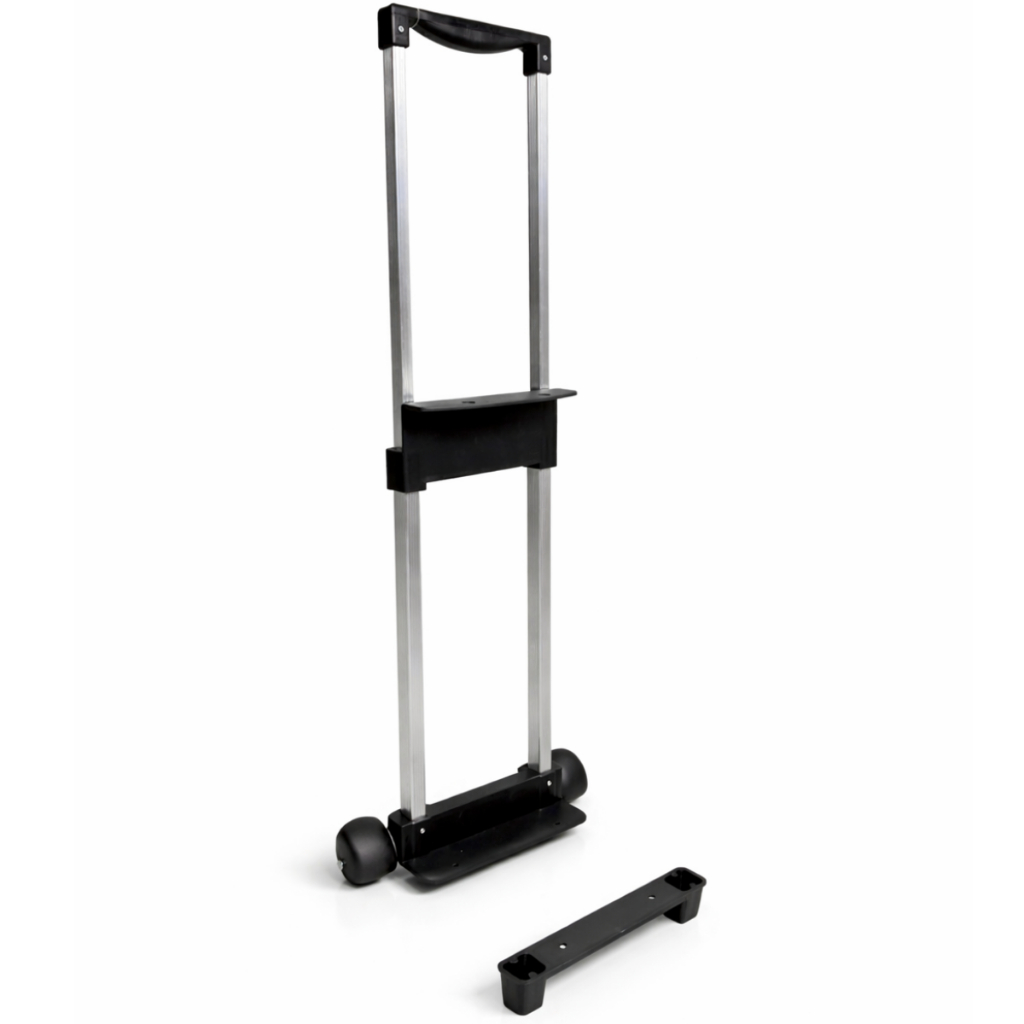 Carrinho Retrátil para Mala Viagem com Rodinhas em Alumínio Reposição Pequena Média Grande com Kit de Fixação Completo