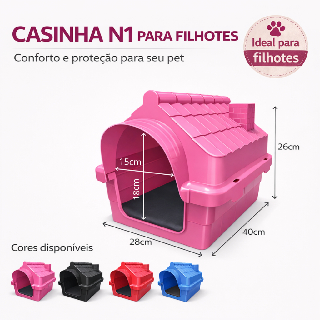 Casinha Cachorro Filhote Gato Pequeno N1 Casa Pet com Proteção UV Desmontável em Oferta na Shopee