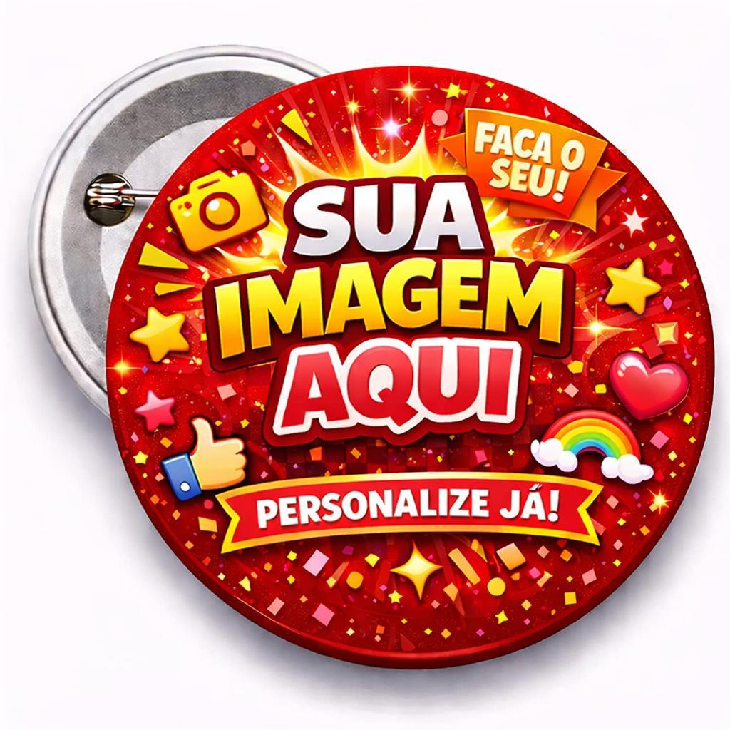 Boton Button Botton Personalizados - 4,5cm - 100 Peças