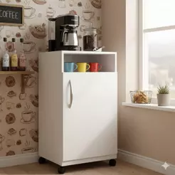 Armário de Cozinha com Compartimento para Botijão – Estrutura em MDP