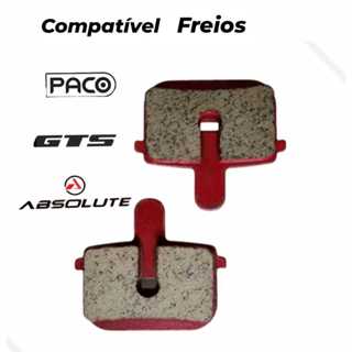 Pares de Pastilhas Freio a Disco Quadrada c/ Furo GTS, Absolute e Paco em Oferta na Shopee