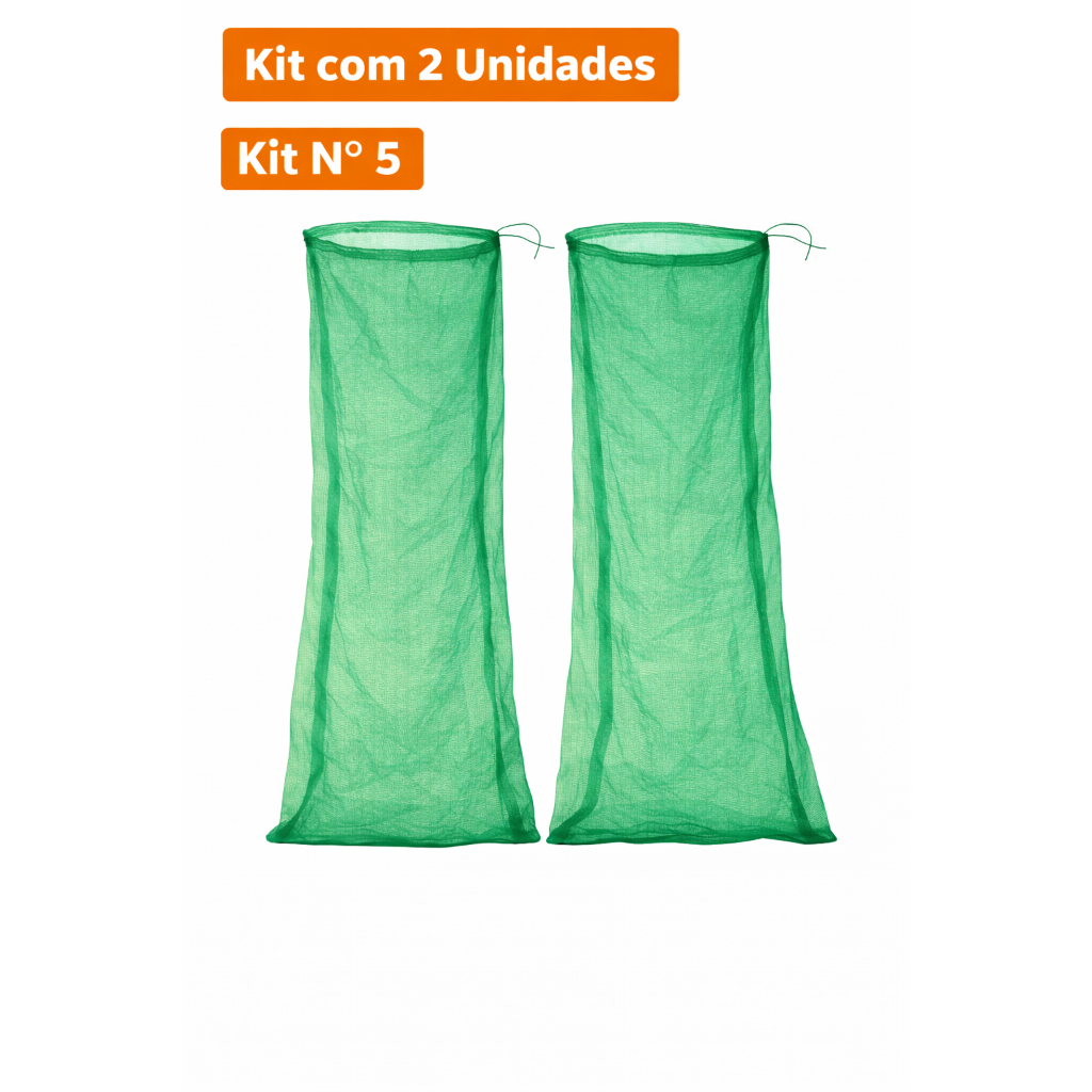 KIT 2 Sacos de pesca Samburá Covo Nylon P/peixe Tipo Sacola