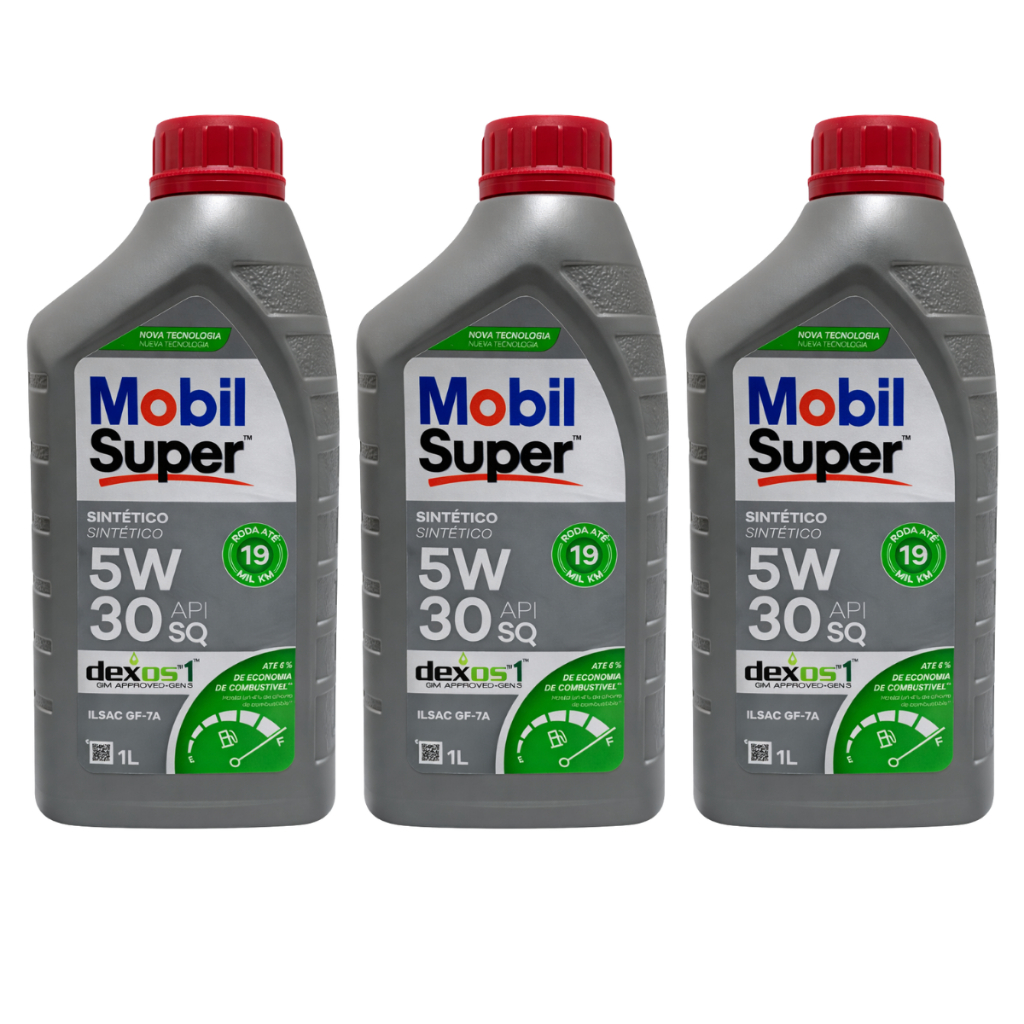 Kit 3 Óleos Motor Mobil Super 5w30 Sintético D1