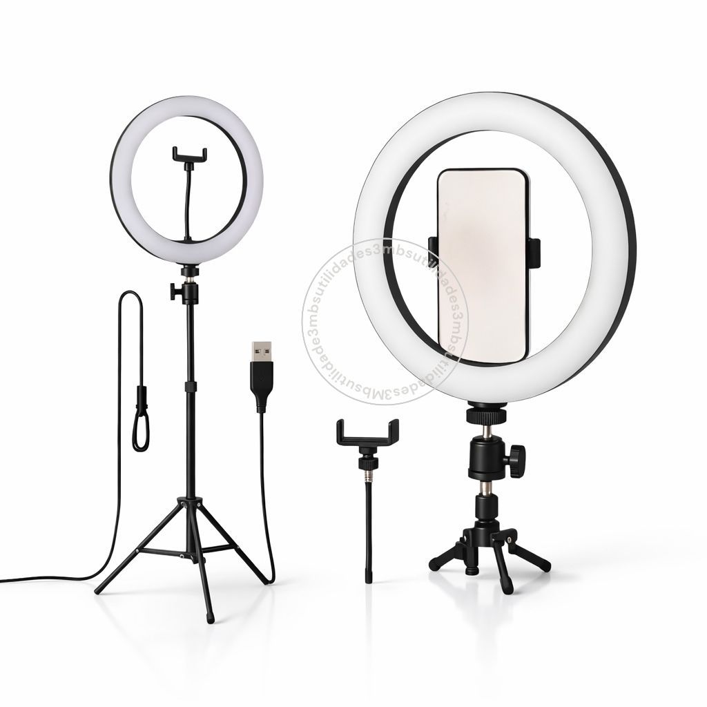 Ring Light Iluminador 10 Polegadas Com Tripé Profissional Premium Led Selfie para Celular Profission em Oferta na Shopee