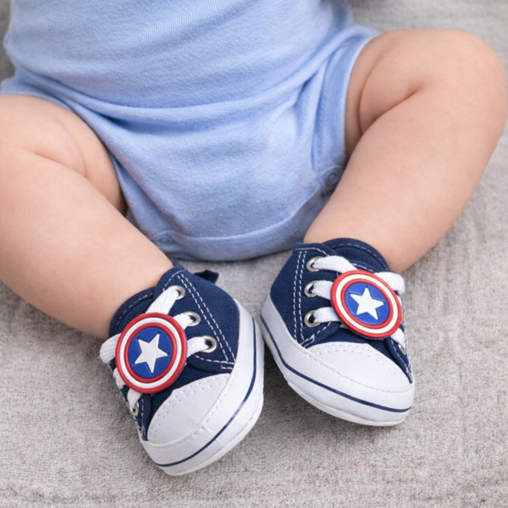 Tênis Star Branco Bebê Sapatinho Masculino Recém Nascido Confortável Menino Baby Lindo