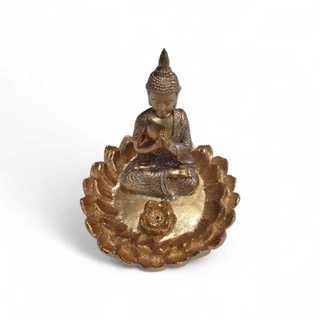 Incensário Buda Dourado Brilhante