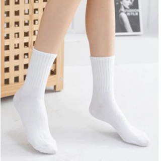 kit 12 Pares Meia Cano Longo Branca Masculino Ou Feminino  Adulto Cano Longo Alta Durabilidade em Oferta na Shopee