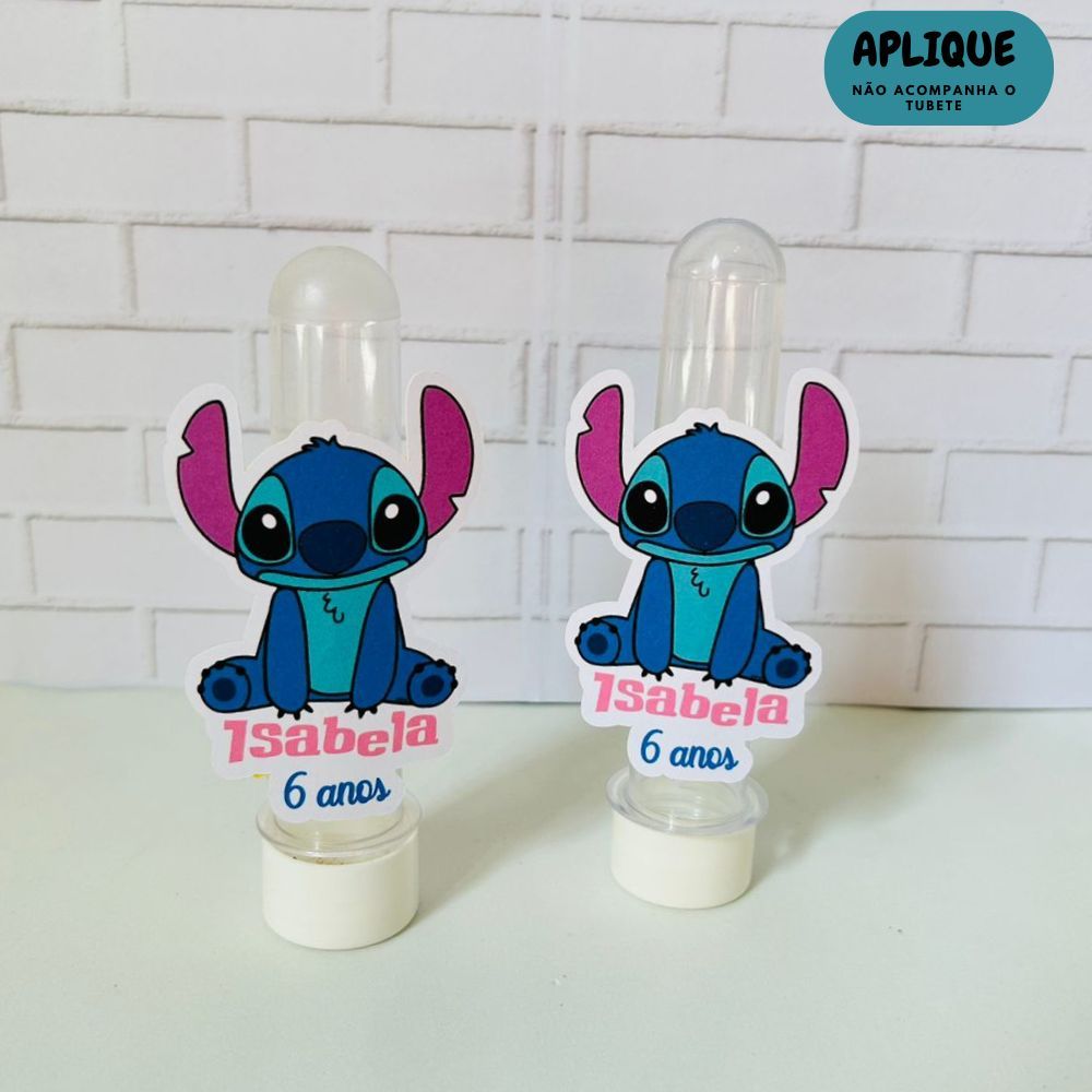 Apliques Personalizados para Tubetes Stitch / Lembrancinhas / Kit Festa infantil Stitch / Apliques Stitch
