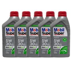 Kit 5 Óleos Motor Mobil Super 5w30 Sintético D1