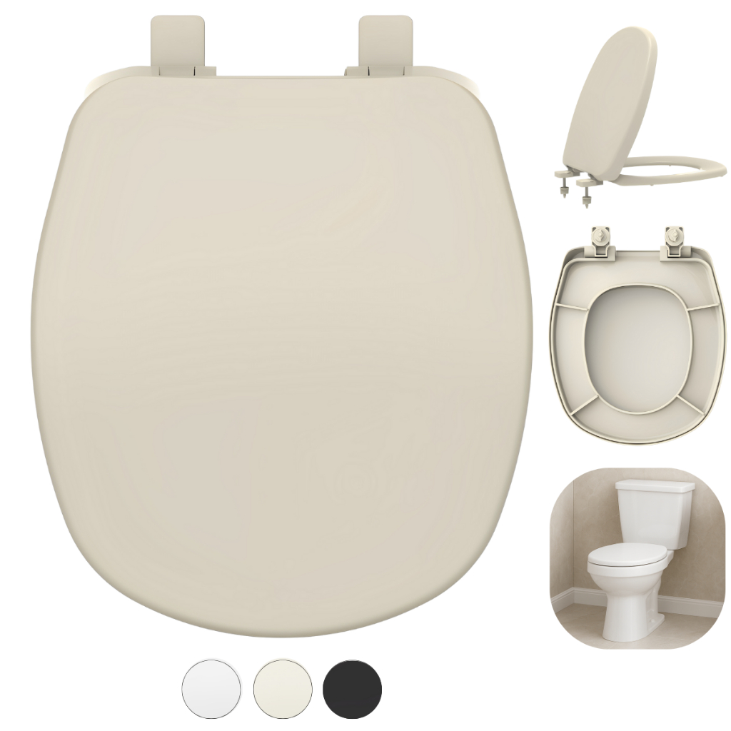 Assento Tampa Vaso Aspen Deca Reforçado Creme 1.6gpf 6lpf