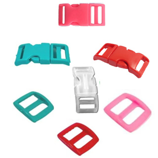 2 Fechos Engate Rápido 15mm colorido Para Alça De 15mm + 2 reguladores -passadores 15mm em Oferta na Shopee